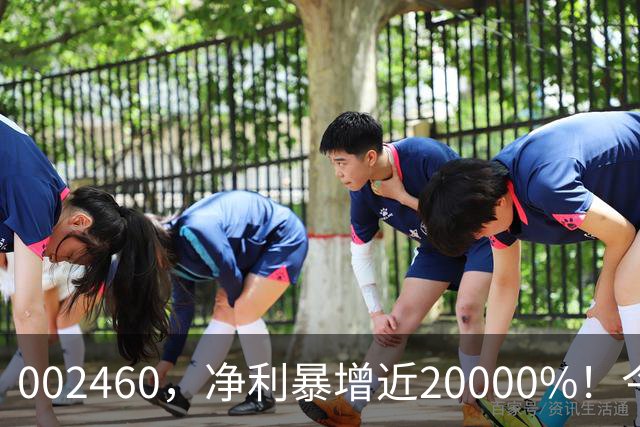 002460，净利暴增近20000%！今夜，业绩利好刷屏